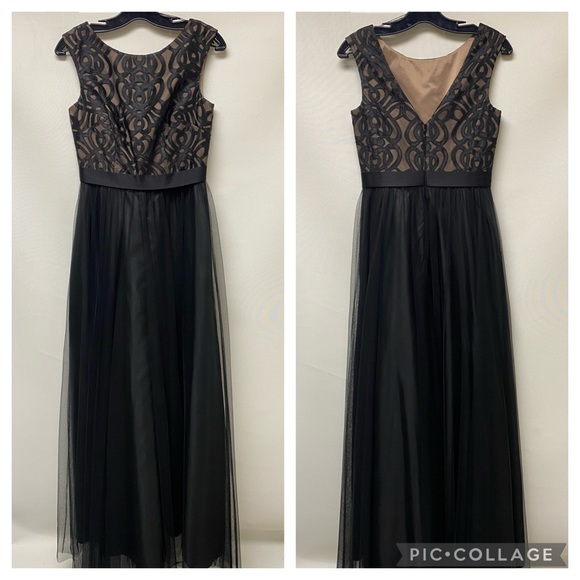 Aidan Mattox black and white tulle Gown - Picture 10 of 13